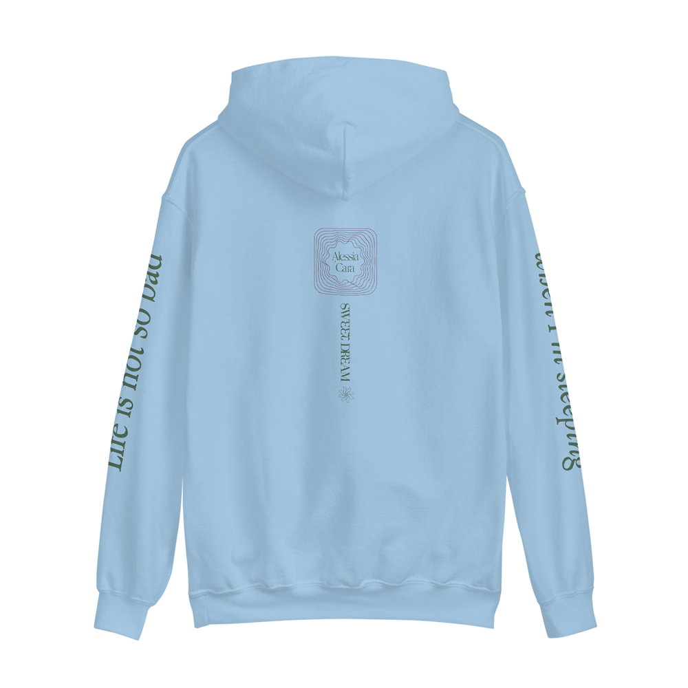Sleeping Light Blue Hoodie Back