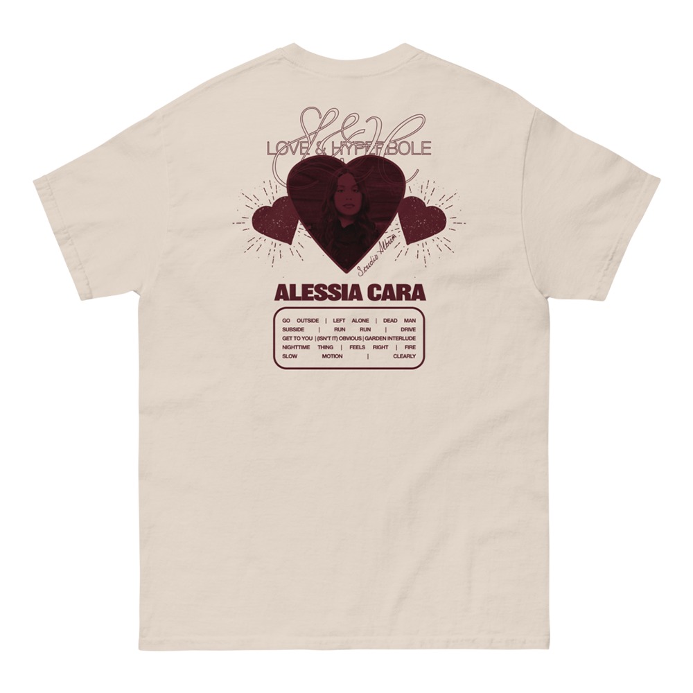 Hearts T-Shirt on Cream Back