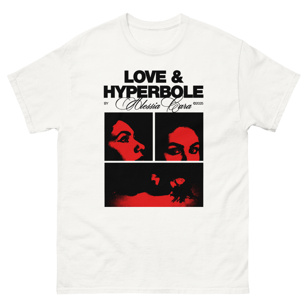 Love & Hyperbole Photo T-Shirt on White Front