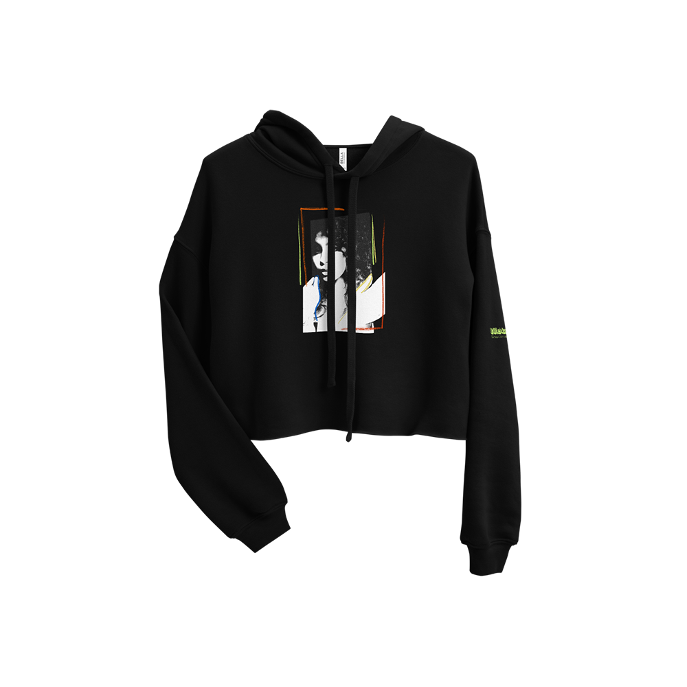 Black In The Meantime Cropped Hoodie