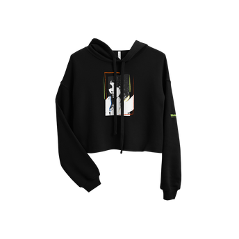Black In The Meantime Cropped Hoodie
